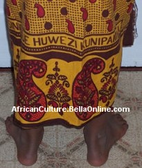 View of a khanga from the back