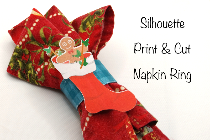 Silhouette Print and Cut Holiday Napkin Ring