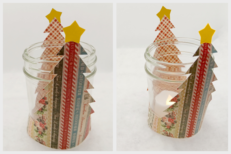 Xmas Tree Candle Wrapper SVG