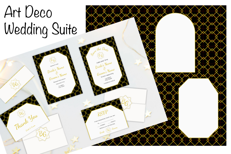 DIY Wedding Suite Template - Text Containers