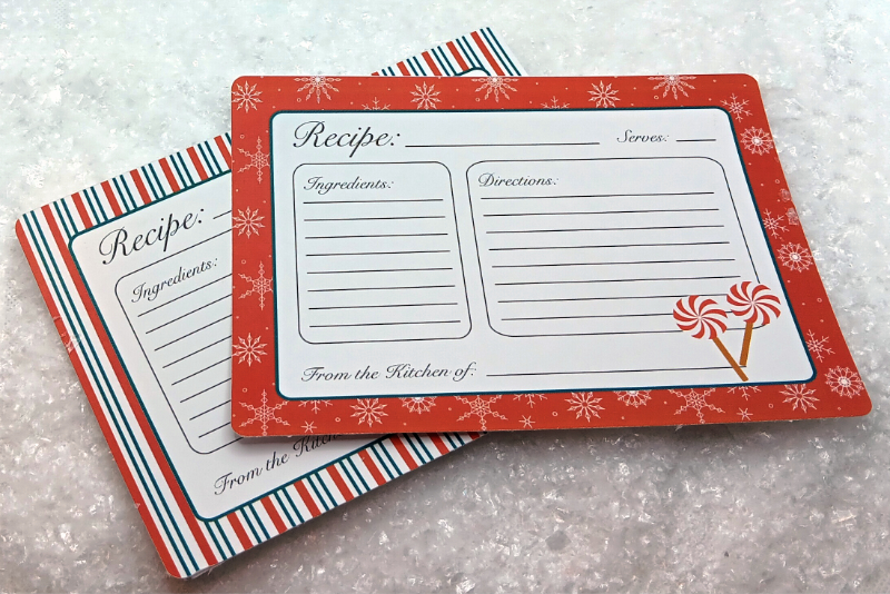 Christmas Recipe Cards Silhouette Studio