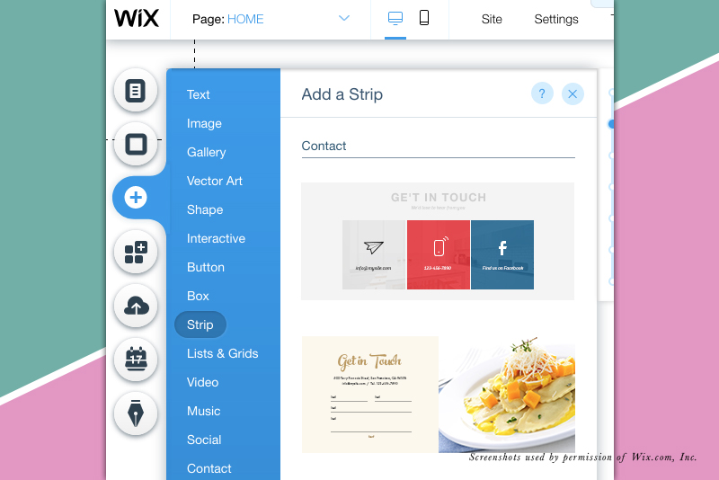 Wix Website from Scratch - Contact Strip