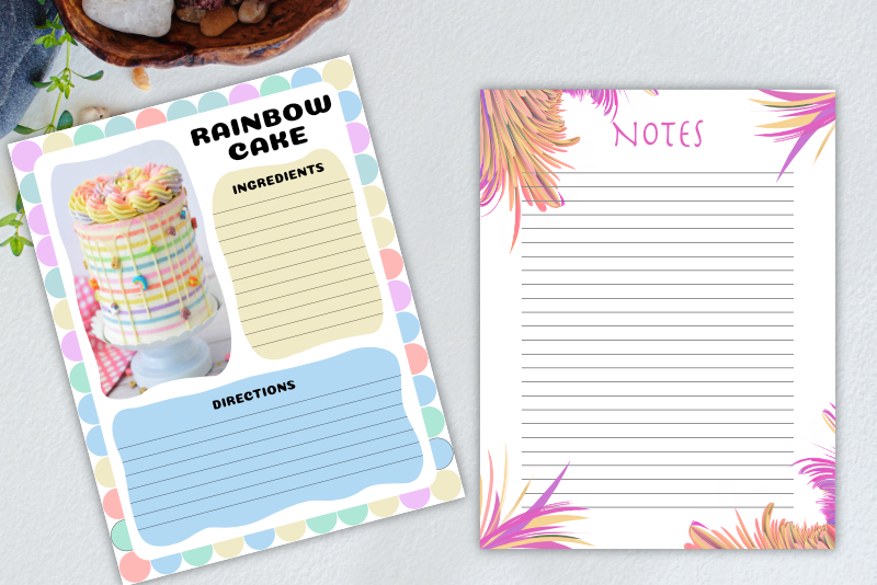 Planner Template Kit - Lined Note Paper Layout